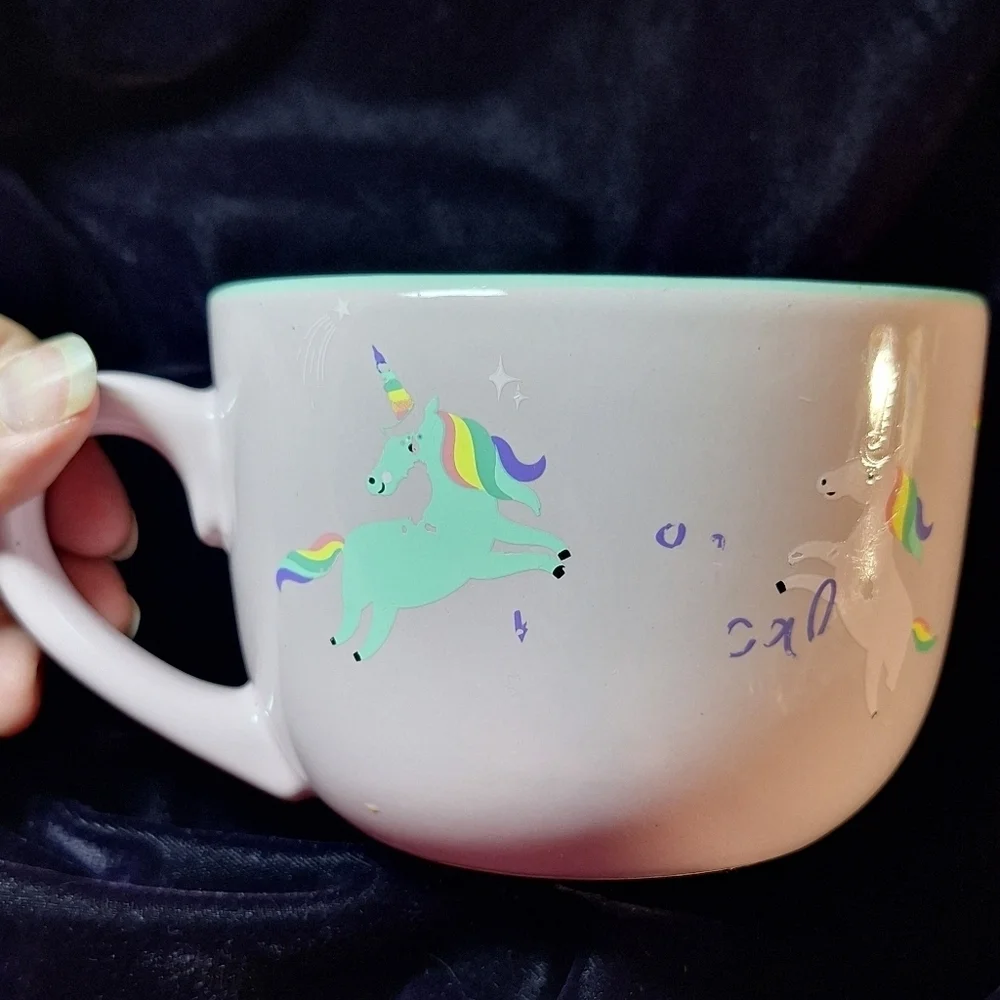 Eccolo Green and White Coffee Mug